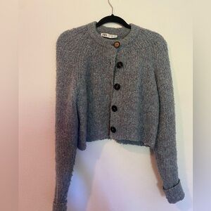Zara Cropped Knit Sweater